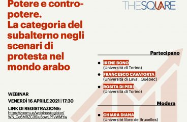 WEBINAR – “Potere e contro- potere. La categoria del subalterno negli scenari di protesta nel mondo arabo”